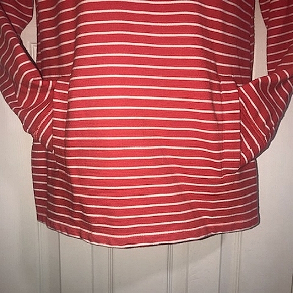 Tommy Hilfiger Womens Red/White Striped Drawstring Turtle Pullover S/P - Picture 4 of 15
